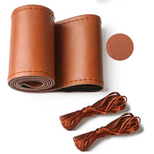 Lenkradbezug Braun Echt leder 37-38cm zum Braun Lenkradhülle LenkradSchoner NWE - Bild 1 von 14