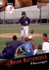 2001 Tampa Yankees Multi-Ad #1 Brian Butterfield Manager Scottsdale Arizona Card