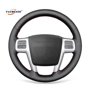 Cubierta de volante de cuero genuino para Chrysler 200 300 Grand Voyager #TAXC - Imagen 1 de 11