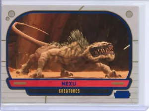 2012 Topps Star Wars Galactic Files 1 Nexu lámina azul paralelo #014/350 - Imagen 1 de 2