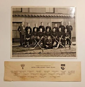 1931-32 Royal York CPR Canadian Pacific Hockey Team, Echtfoto mit Mitgliederliste - Bild 1 von 5