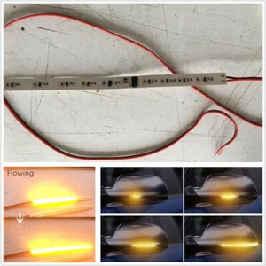 2x 28cm 44LED Built-in decoder Flexible Rearview Mirror Flowing Turn Signal Lamp - Picture 1 of 10