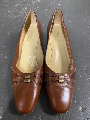 Rangoni Shoes Woman’s SZ 8 1/2 AA (Narrow) Brown Leather Made in Italy - Image 1 of 4