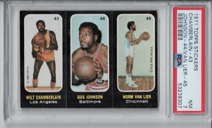 1971 Topps Stickers Wilt Chamberlain #43 Johnson #44 Van Lier #45 PSA 7 HOF - Picture 1 of 2