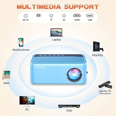 Led Projector with HDMI USB AV Interfaces 1080p W/ Speaker - Image 1 of 4