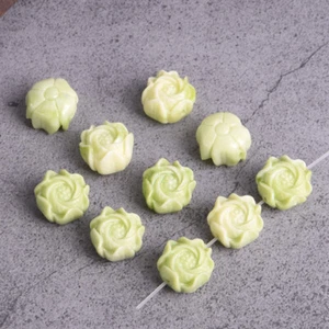 10pcs 12mm Flower Shape Artificial Coral Gradient Color Loose Beads DIY Jewelry - Picture 1 of 13