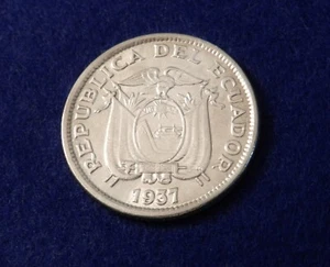 1937 Ecuador Sucre - Great Coin & Detail - See Pictures - Picture 1 of 2