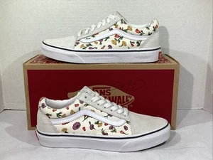 Vans Women’s Size 7 EU 37 Poppy Floral Cream Canvas Old Skool Sneakers AJ-1394 - Picture 1 of 9