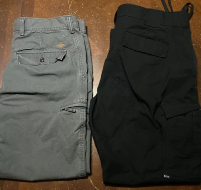 Pantalones tácticos 5.11 para hombre 18 = 2XL negros de pierna recta bolsillos de carga y muelles 36x32 Foto 1 de 4