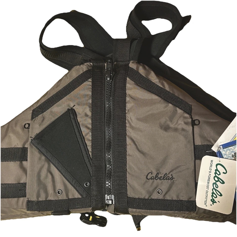 Colete salva-vidas CABELA'S FULL MOTION PFD tipo GG barco de pesca adulto - Imagem 1 de 4