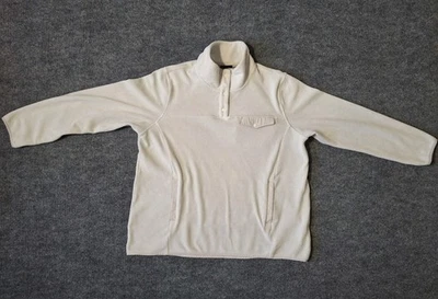 32 Degrees Heat Pullover Mens XL Beige Fleece Quarter Snap Outdoor Cozy Jacket - Image 1 of 4