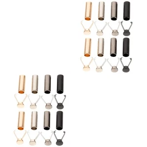 2 Count Metal Bootlace Ends Shoe Tip Shoelace Caps Shoestring Aglets - Picture 1 of 12