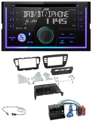 JVC MP3 USB 2DIN DAB Bluetooth CD Autoradio für Skoda CitiGo 16-19 Seat Mii schw - Bild 1 von 4