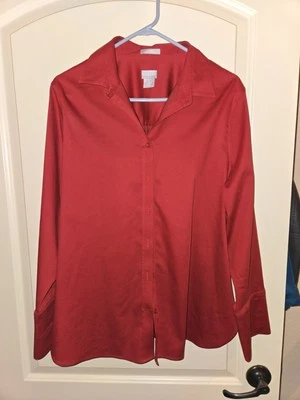 Blusa Chicos Talla 3 Abotonada, Roja Sin Plancha Foto 1 de 4