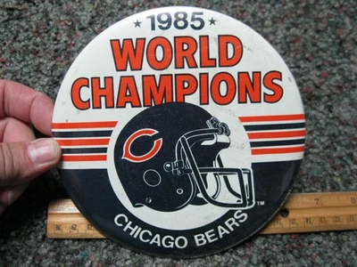Chicago Bears Super Bowl Button 1985 World Champions 6" Pin / display - Image 1 of 3