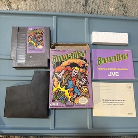 Boulder Dash (Nintendo NES, 1990) CIB / BOX / FOAM / MANUAL / REGISTRATION CARD