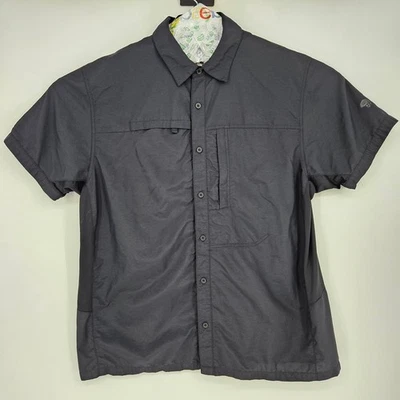 Camisa Mountain Hardwear Para Hombres XL Ventilada Pesca Abotonada Negra Manga Corta Foto 1 de 4