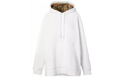Sudadera Burberry Dobladillo Largo Algodón Orgánico Calce Suelto Con Capucha Cuadros Foto 1 de 4