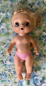 Baby Alive Sweet Tears Baby Blonde Hair Doll Drinks and Cries Tears Soft Face - Picture 1 of 6