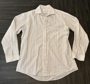 LANVIN Paris Hemd mit Knopfleiste Herren Größe 16 (32-33) weiß mehrfarbig gestreift - Bild 1 von 11