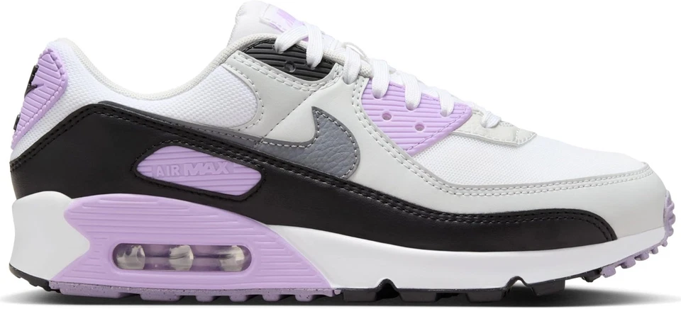 Nike Air Max 90 OG Sneakers Lilac Logo Classic White Retro Trainers Size 9UK - Image 1 of 4