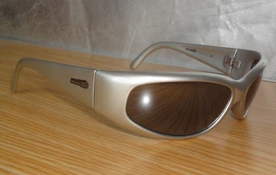Arnette сом 222-0909 серебро все глянцевый с 62 мм зеркало серый объектив - Nr.Mint винтажный. - Изображение 1 из 4