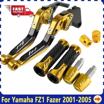 For Yamaha Motorcycle FZ1 Fazer Handle Grips Cap Brake Clutch Levers 2001-2005 - Image 1 of 4