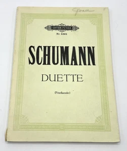 Schumann Duette Max Friedlaender Edition Peters Nr. 2392 Klavier Zwei Singstimmen - Bild 1 von 19