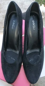 Scarpe donna VANELI Dayle tacco a blocco taglia 12M nere scintillanti usate con scatola - Foto 1 di 24