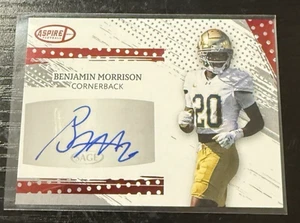 2025 Sage Aspire Football Red Foil Auto Benjamin Morrison #ASP-BM Buccaneers - Picture 1 of 2