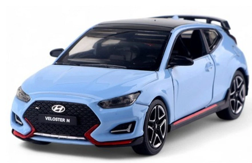 Hyundai Veloster N / Modelo de coche / Juguete azul retroceso / Express / Genuino Foto 1 de 1