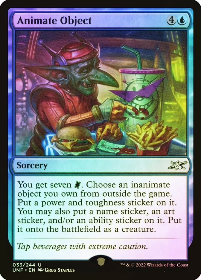 MTG FOIL Animate Object  - Unfinity #33 - Image 1 of 1