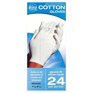 Cara Disposable Cotton Therapy Gloves, 24 Pair - Medium - Picture 1 of 4