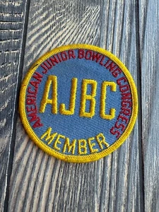 Ajbc Member Patch American Junior Bowling Congress Embroidered Round Vintage 3" - Picture 1 of 2
