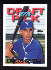 1996 Topps Traded #18T Carlos Beltran Kansas City Royals ROOKIE Card Error MINT
