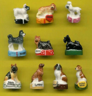 2014 HEP ! LES CHIENS CHIEN FEVE PORCELAINE MODELE BRILLANT 3D AU CHOIX