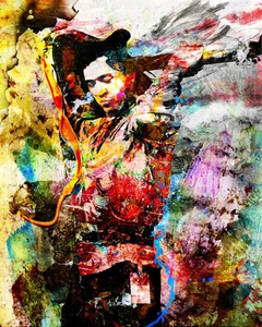 Stevie Ray Vaughan Art, SRV Painting, Blues Poster - Picture 1 of 8