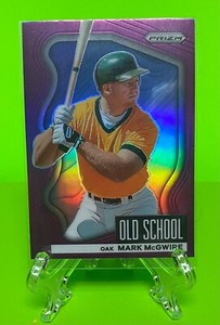 2022 Panini Prizm Mark McGwire Old School Purple Prizm Oakland Athletics # OS-7