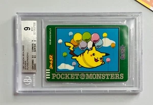 Pokemon BGS 9 Flying Pikachu Prism Bandai Sealdass Sticker Japanese - Foto 1 di 2