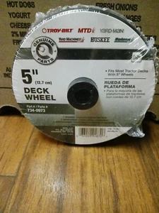 MTD Genuine Parts 5-Inch Deck Wheel 5" Diameter Fits Most Decks #734-0973 NEW FS - Picture 1 of 2