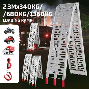680-1360KG Aluminium Loading 2.3M Ramp Folding ATV Quad Motorcycle Bike Trailer - Picture 1 of 59