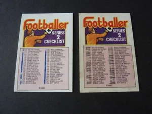 Tarjetas Variantes Lista de Verificación A&BC - Espalda Naranja/Roja 1972 - ¡Segunda Serie! ¡En muy buen estado! Fútbol - Imagen 1 de 16