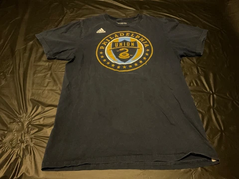 Philadelphia Union Adidas Short Sleeve T-shirt - Size M - Rattlesnake logo - MLS Cover
