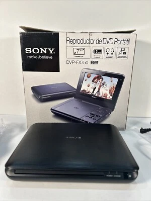 Sony DVP-FX750 Portable 7" DVD Player in Original Box +Remote Tested  - Image 1 of 4