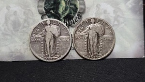 Lot of 2 Standing Liberty Quarters 25c 1926 P & 1926 S - Picture 1 of 6