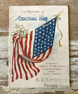Folleto publicitario vintage Chase & Sanborn historia del café bandera americana 1912 - Imagen 1 de 7