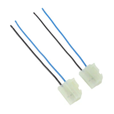 2Pcs Electric Cooling Fan Pigtail Plug Wire Harness Connector 2 Terminal 18AWG - Image 1 of 4