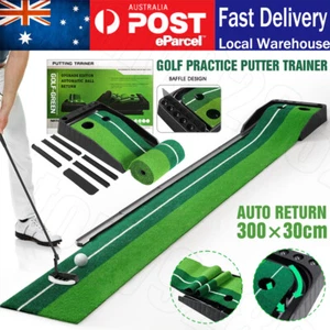 Auto-Return Golf Practice Putting Mat 3M Putter Trainer Indoors Outdoors 2025 - Picture 1 of 12