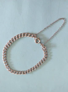 Vintage Dainty DOUBLE LINK Sterling Silver CHARM BRACELET 7 Inch ~ 5.3 GM ~ EXC - Picture 1 of 10