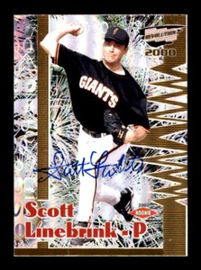 2000 Pacific Revolution - Scott Linebrink RC - On Card Autograph